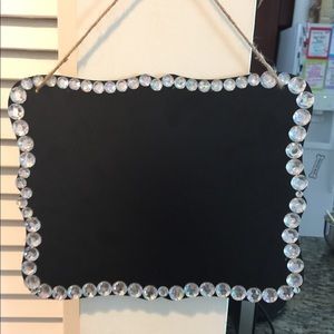Rhinestone Crystal hanging chalk board glam glitz